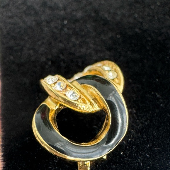 Christian Dior 18K Gold Plated enamel crystals vintage clip on earrings - Picture 13 of 16